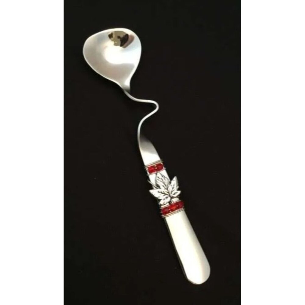 Mini Hors D'oeuvres Knife & Spoon Jam/Honey Spoon – Maple Leaf - Picture 5 of 5